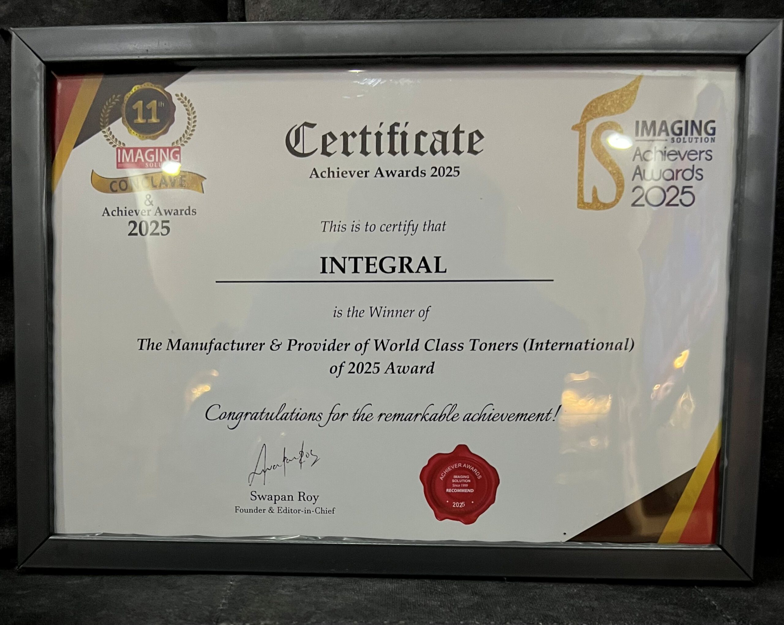 Integral Zertifikat, Imaging Solutions